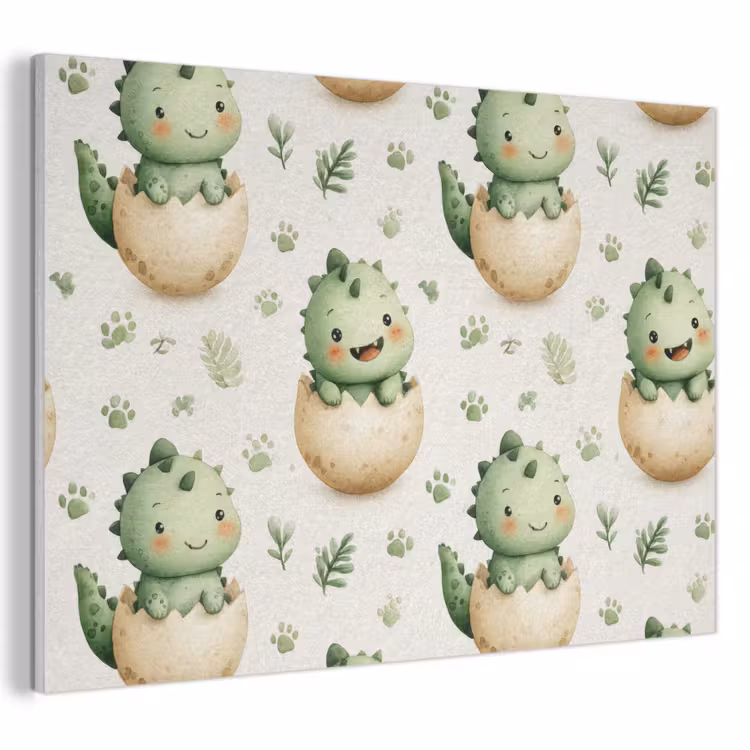 Dino - Eieren - Groen PET vilt klein 837 -3d
