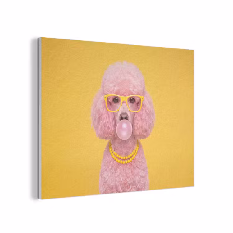 Hond - Kauwgum - Dieren - Modern - Roze PET vilt klein -3d