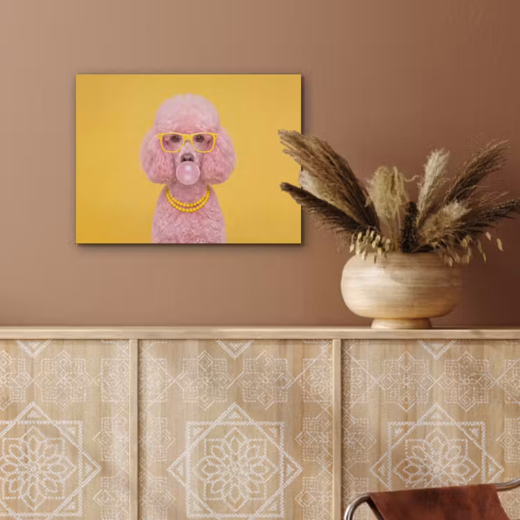 Hond - Kauwgum - Dieren - Modern - Roze PET vilt klein -sfeer4