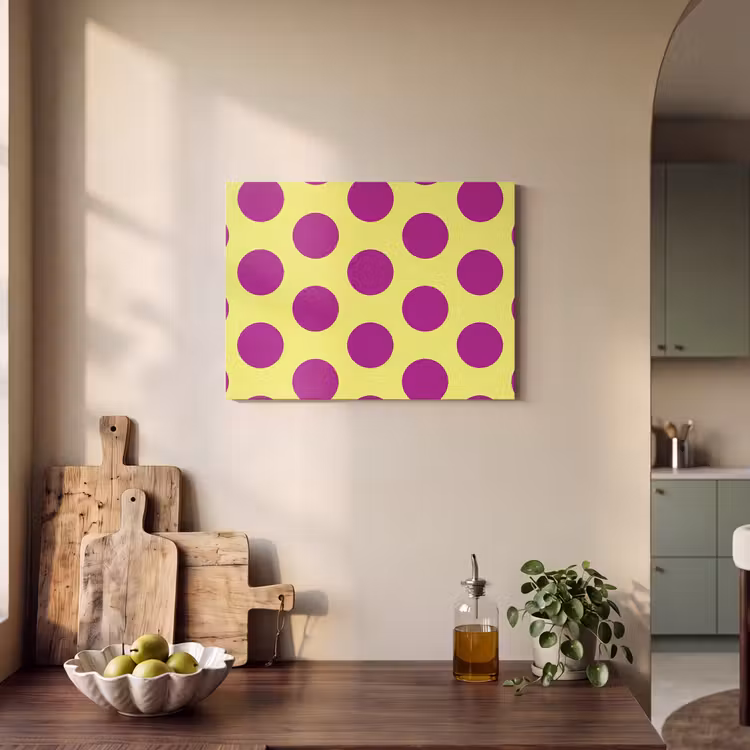 Dots - Klassiek - Geel PET vilt klein 837 -sfeer2