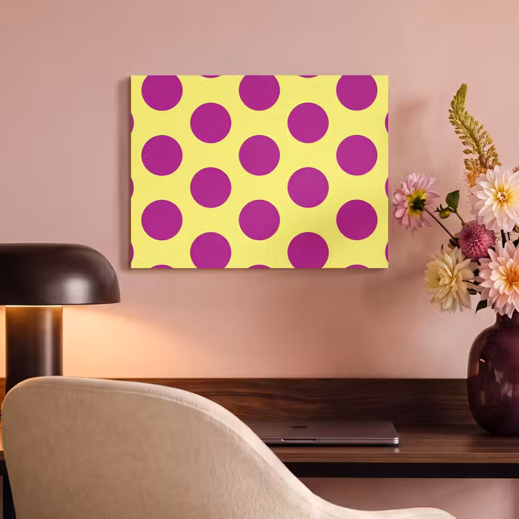 Dots - Klassiek - Geel PET vilt klein 837 -sfeer3