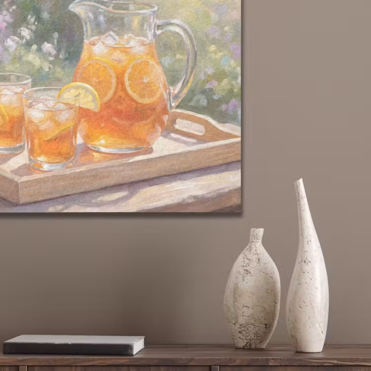 Drank - Citroen - Zomer - Tuin - Geel PET vilt klein -sfeer6_closeup