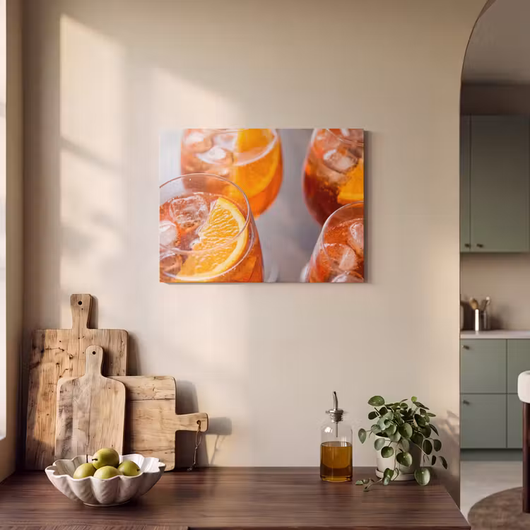 Drank - Sinaasappel - IJs - Zomer - Oranje PET vilt klein -sfeer2