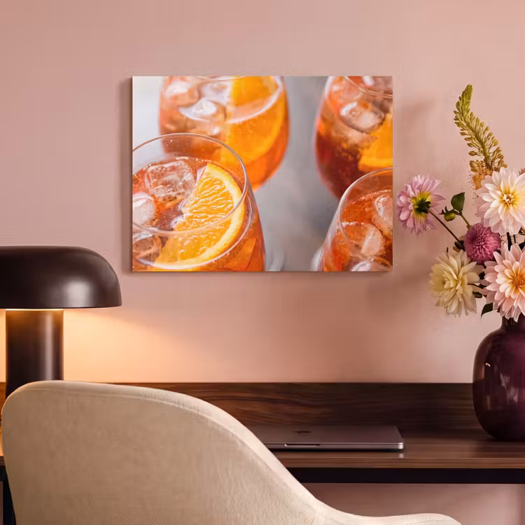 Drank - Sinaasappel - IJs - Zomer - Oranje PET vilt klein -sfeer3