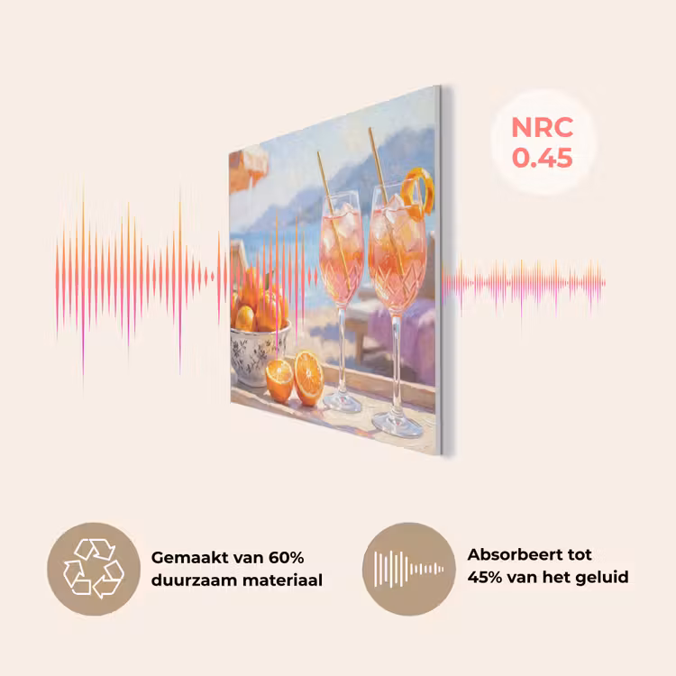 Drank - Glazen - Strand - Zomer - Oranje PET vilt klein -USP_NL