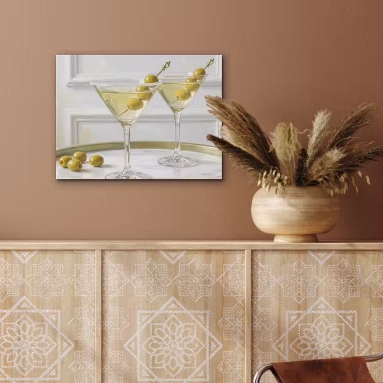 Drank - Martini - Olijven - Modern - Wit PET vilt klein -sfeer4