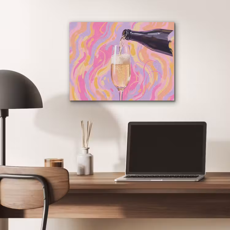Drank - Inschenken - Feest - Abstract - Roze PET vilt klein -sfeer5