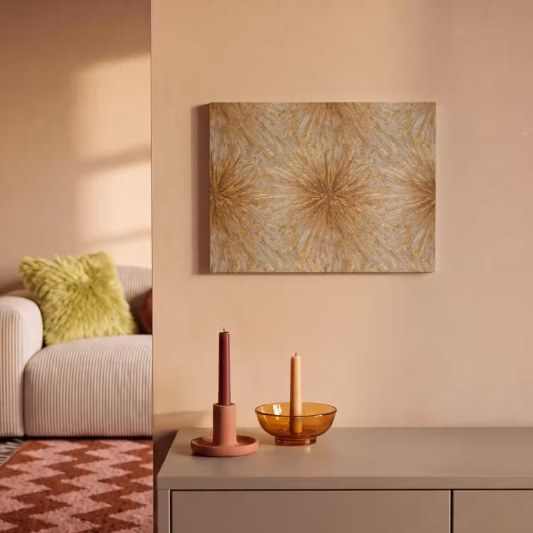 Explosie - Abstract - Goud - Wit PET vilt klein 837 -sfeer1