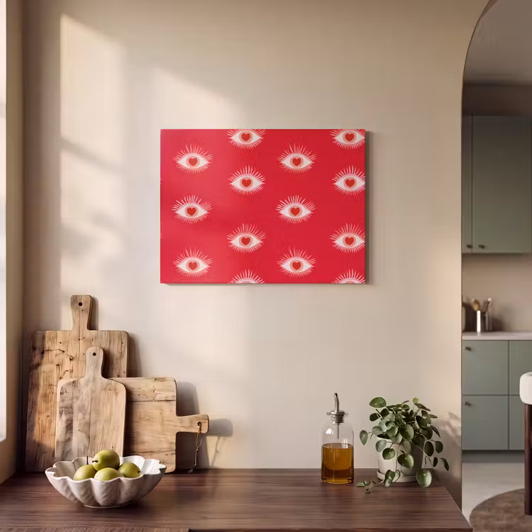 Ogen - Hart - Abstract - Rood - Roze PET vilt klein 837 -sfeer2