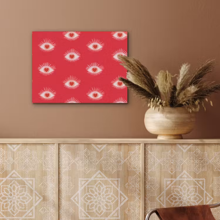 Ogen - Hart - Abstract - Rood - Roze PET vilt klein 837 -sfeer4