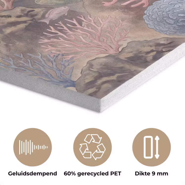 Vis - Koraalrif - Onderwaterwereld - Illustratie PET vilt klein -closeup_NL