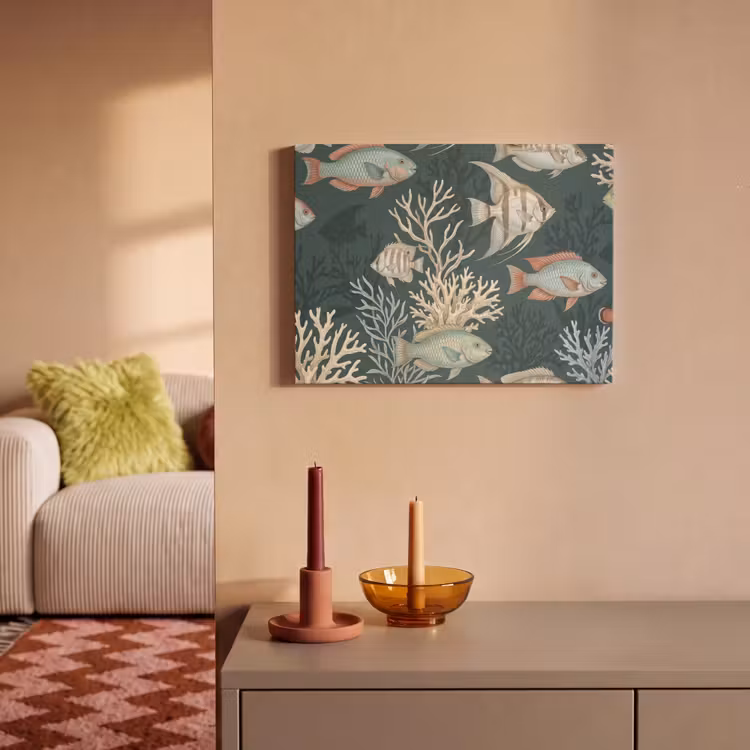 Vis - Koraal - Onderwater - Illustratie PET vilt klein -sfeer1