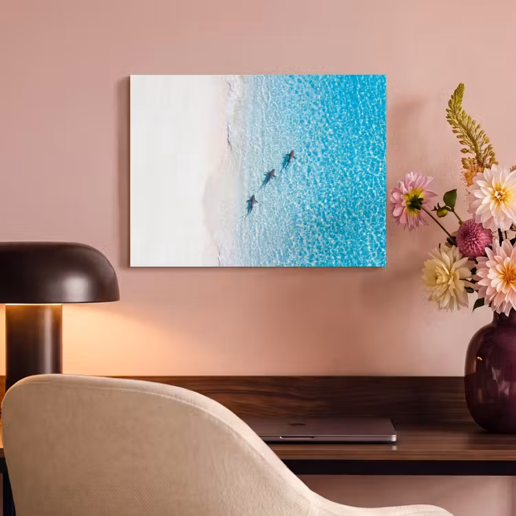 Vis - Oceaan - Strand - Turquoise - Natuur PET vilt klein -sfeer3