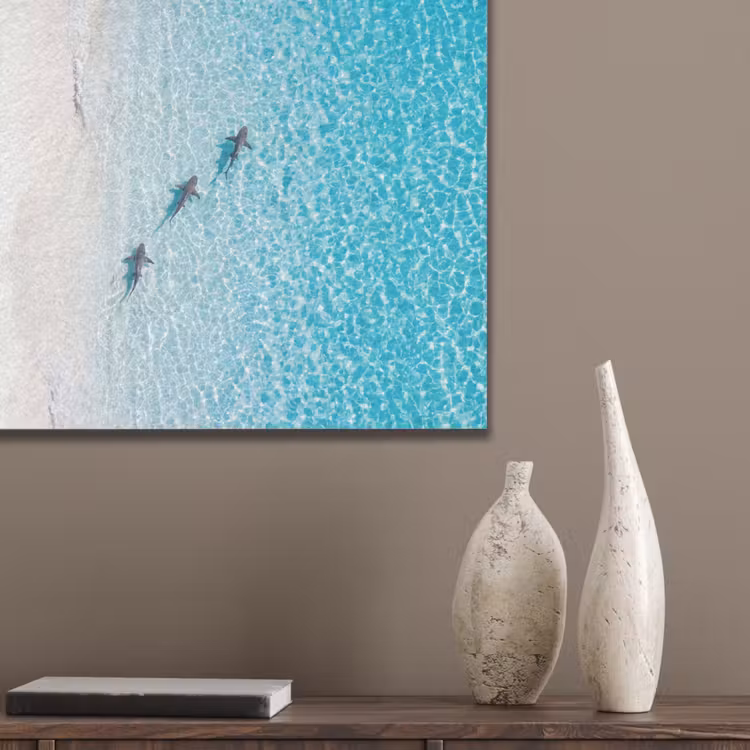Vis - Oceaan - Strand - Turquoise - Natuur PET vilt klein -sfeer6_closeup