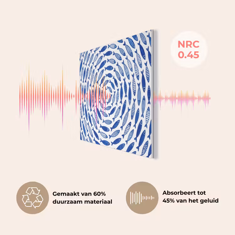 Vis - Patroon - Onderwater - Abstract - Blauw PET vilt klein -USP_NL