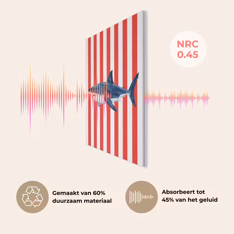 Vis - Haai - Zee - Illustratie - Blauw PET vilt klein -USP_NL