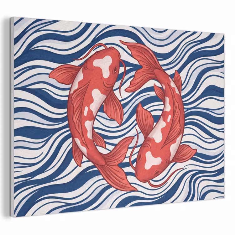 Vis - Water - Natuur - Illustratie - Rood PET vilt klein -3d