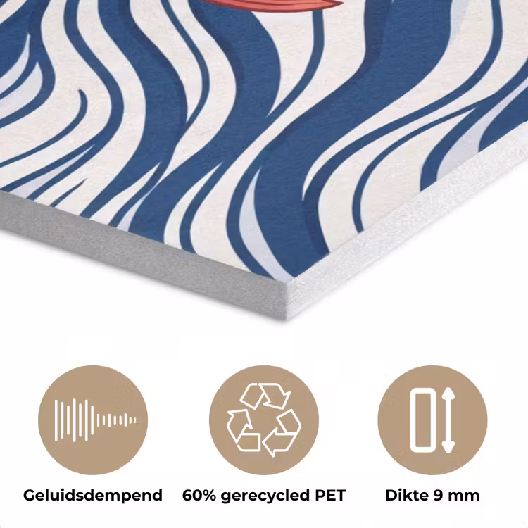 Vis - Water - Natuur - Illustratie - Rood PET vilt klein -closeup_NL