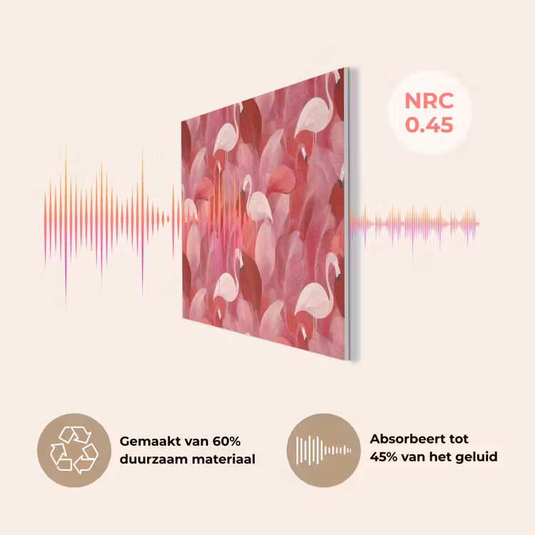 Flamingo - Botanisch - Elegant - Roze - Rood PET vilt klein 837 -USP_NL