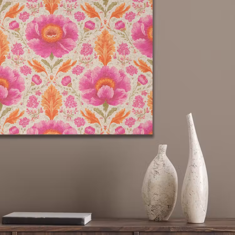 Bloemen - Barok - Roze - Oranje PET vilt klein 837 -sfeer6_closeup