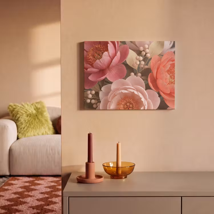 Bloemen - Bloesem - Zacht - Koraal - Decoratie PET vilt klein -sfeer1
