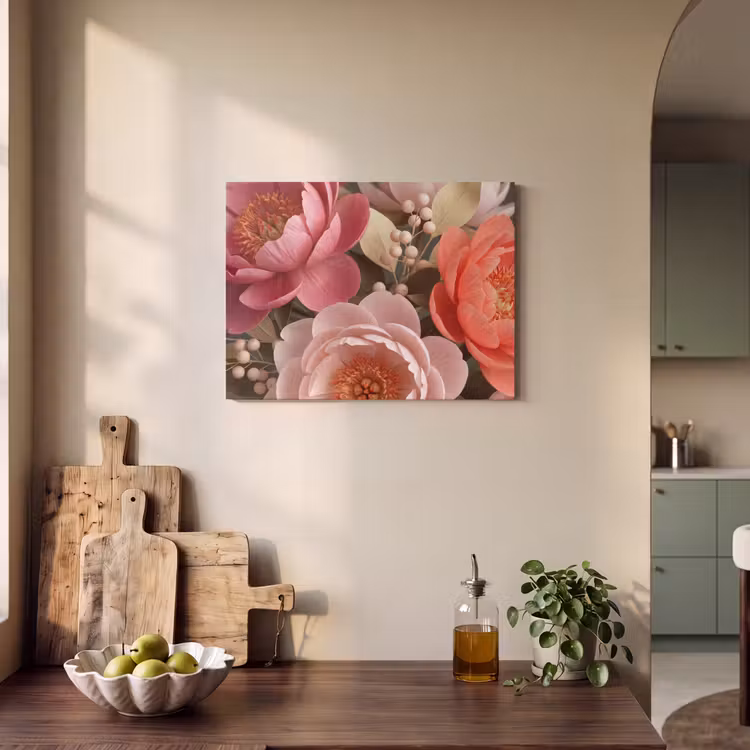 Bloemen - Bloesem - Zacht - Koraal - Decoratie PET vilt klein -sfeer2