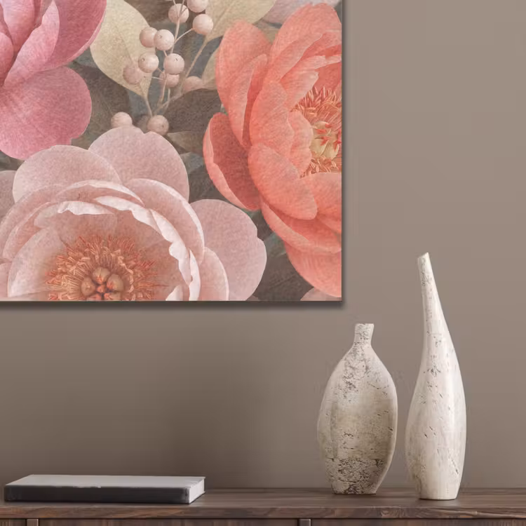 Bloemen - Bloesem - Zacht - Koraal - Decoratie PET vilt klein -sfeer6_closeup