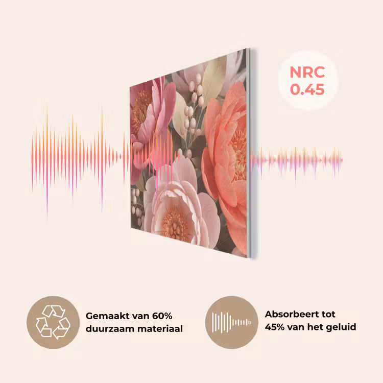 Bloemen - Bloesem - Zacht - Koraal - Decoratie PET vilt klein -USP_NL
