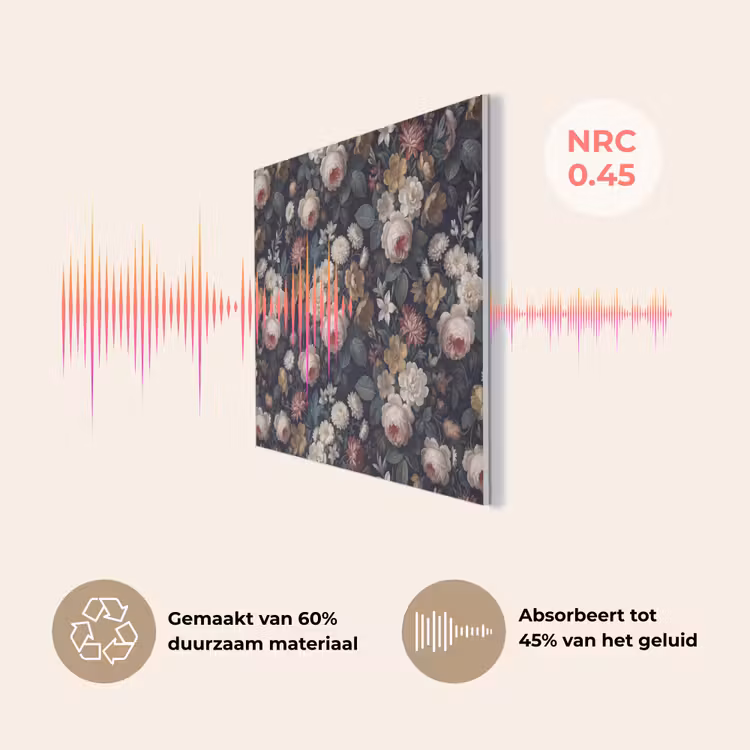 Bloemen - Boeket - Botanisch - Vintage - Donkere achtergrond PET vilt klein -USP_NL