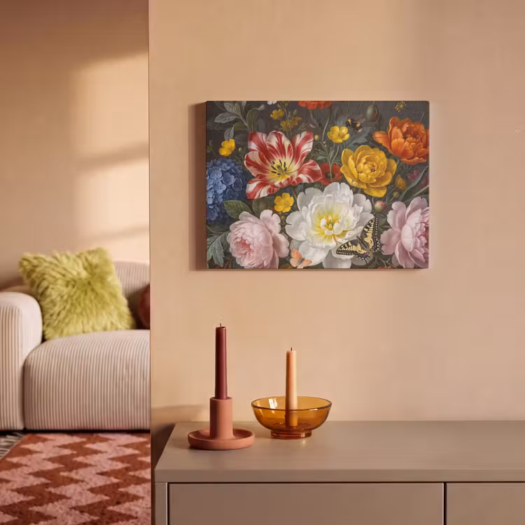 Bloemen - Boeket - Klassiek - Kleurrijk - Natuur PET vilt klein -sfeer1