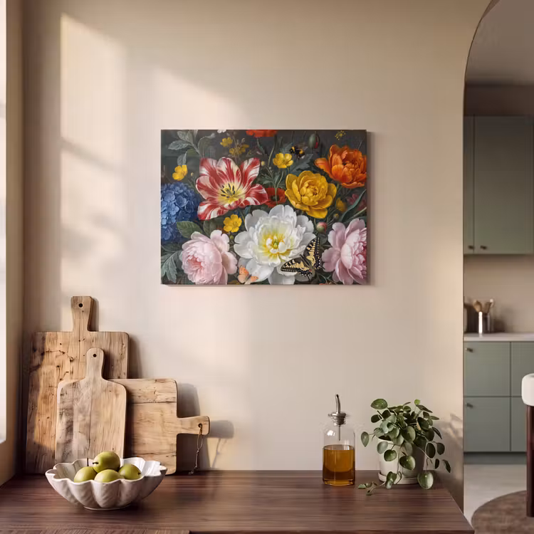 Bloemen - Boeket - Klassiek - Kleurrijk - Natuur PET vilt klein -sfeer2