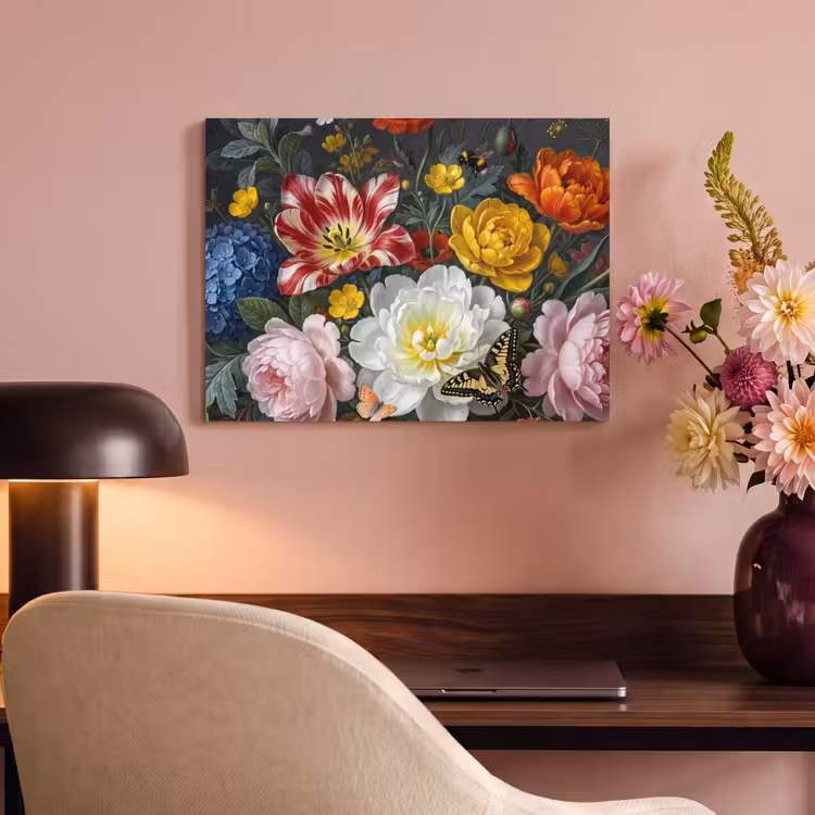 Bloemen - Boeket - Klassiek - Kleurrijk - Natuur PET vilt klein -sfeer3