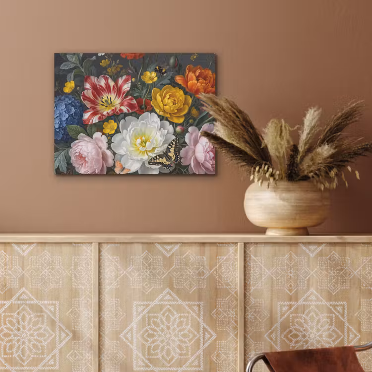 Bloemen - Boeket - Klassiek - Kleurrijk - Natuur PET vilt klein -sfeer4