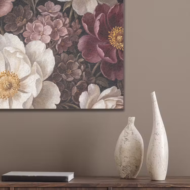 Bloemen - Boeket - Klassiek - Donker - Rood PET vilt klein -sfeer6_closeup