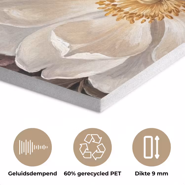 Bloemen - Boeket - Klassiek - Donker - Rood PET vilt klein -closeup_NL