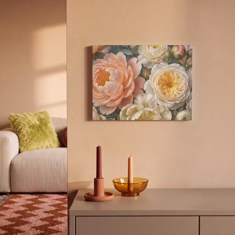 Bloemen - Boeket - Natuur - Klassiek - Kleurrijk PET vilt klein -sfeer1