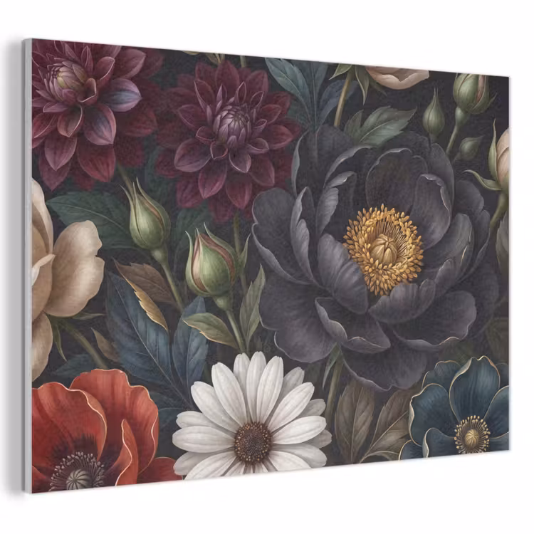 Bloemen - Boeket - Natuur - Klassiek - Weelderig PET vilt klein -3d
