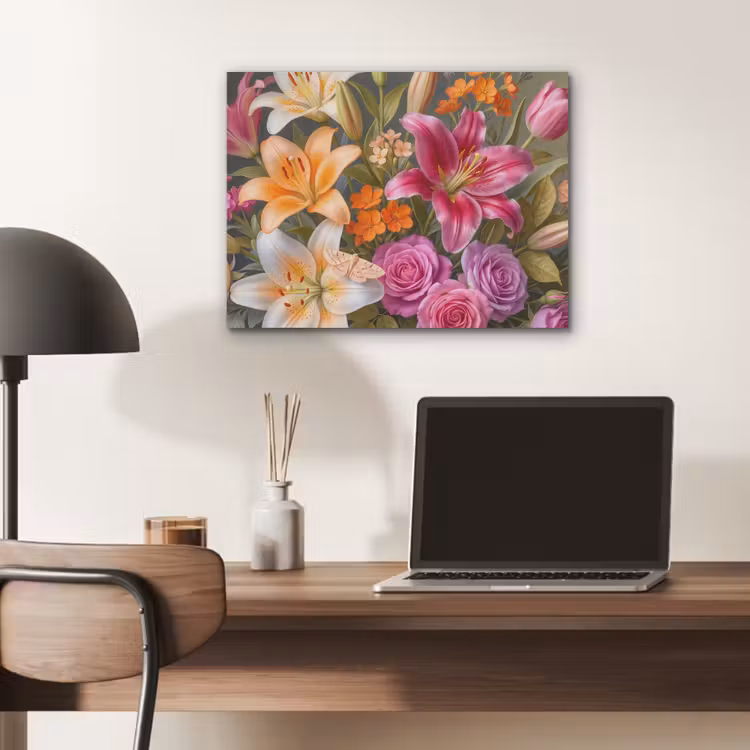 Bloemen - Boeket - Natuur - Kleurrijk - Modern PET vilt klein -sfeer5