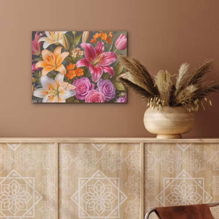 Bloemen - Boeket - Natuur - Kleurrijk - Modern PET vilt klein -sfeer4