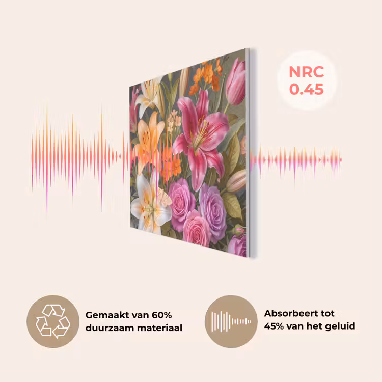 Bloemen - Boeket - Natuur - Kleurrijk - Modern PET vilt klein -USP_NL