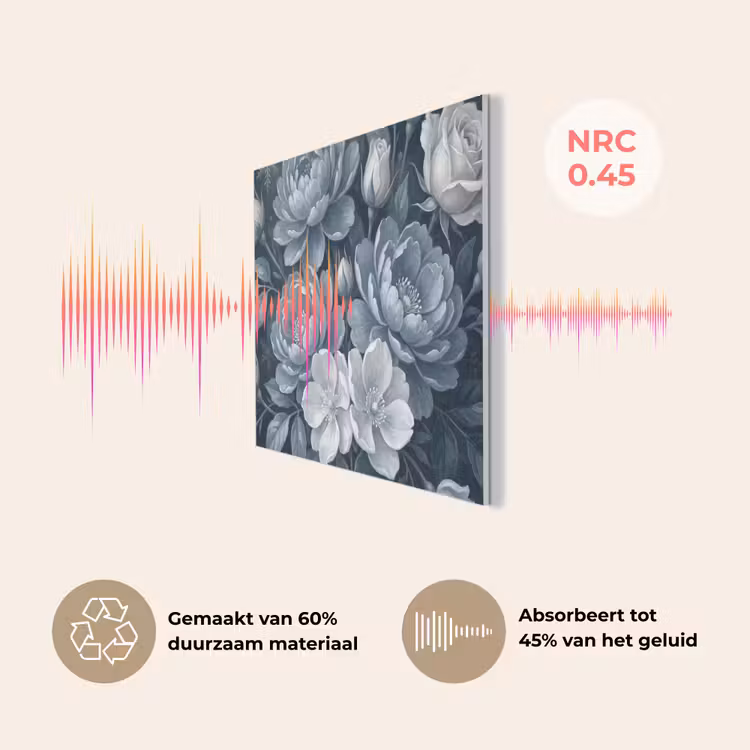 Bloemen - Boeket - Winter - Abstract - Blauw PET vilt klein -USP_NL