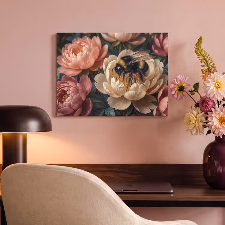 Bloemen - Insect - Natuur - Roze PET vilt klein -sfeer3