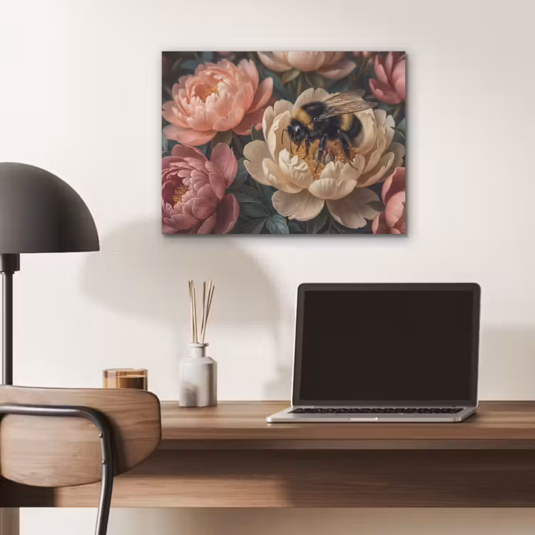 Bloemen - Insect - Natuur - Roze PET vilt klein -sfeer5