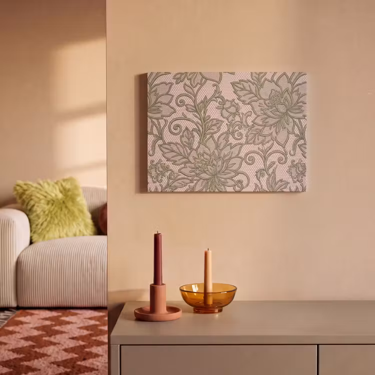 Bloemen - Kant - Patroon - Klassiek - Groen PET vilt klein -sfeer1
