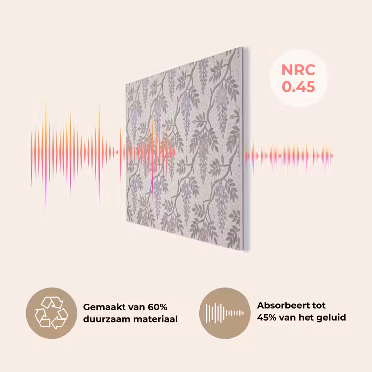 Bloemen - Mozaïek - Natuur - Patroon - Paars PET vilt klein -USP_NL