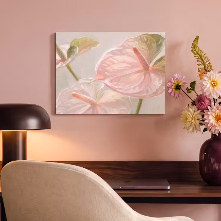Bloemen - Pastel - Abstract - Natuur - Groen PET vilt klein -sfeer3