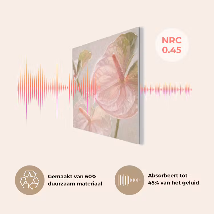 Bloemen - Pastel - Abstract - Natuur - Groen PET vilt klein -USP_NL