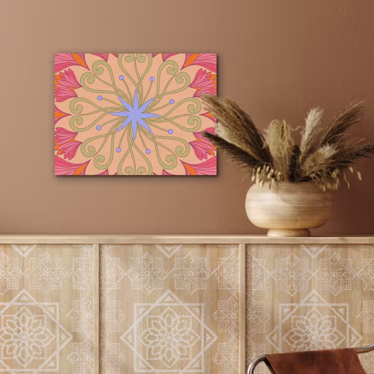 Bloemen - Patroon - Abstract - Roze - Decoratief PET vilt klein -sfeer4