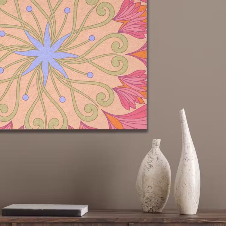 Bloemen - Patroon - Abstract - Roze - Decoratief PET vilt klein -sfeer6_closeup