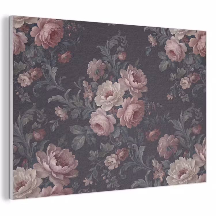 Bloemen - Patroon - Sierlijk - Roze - Donker PET vilt klein -3d
